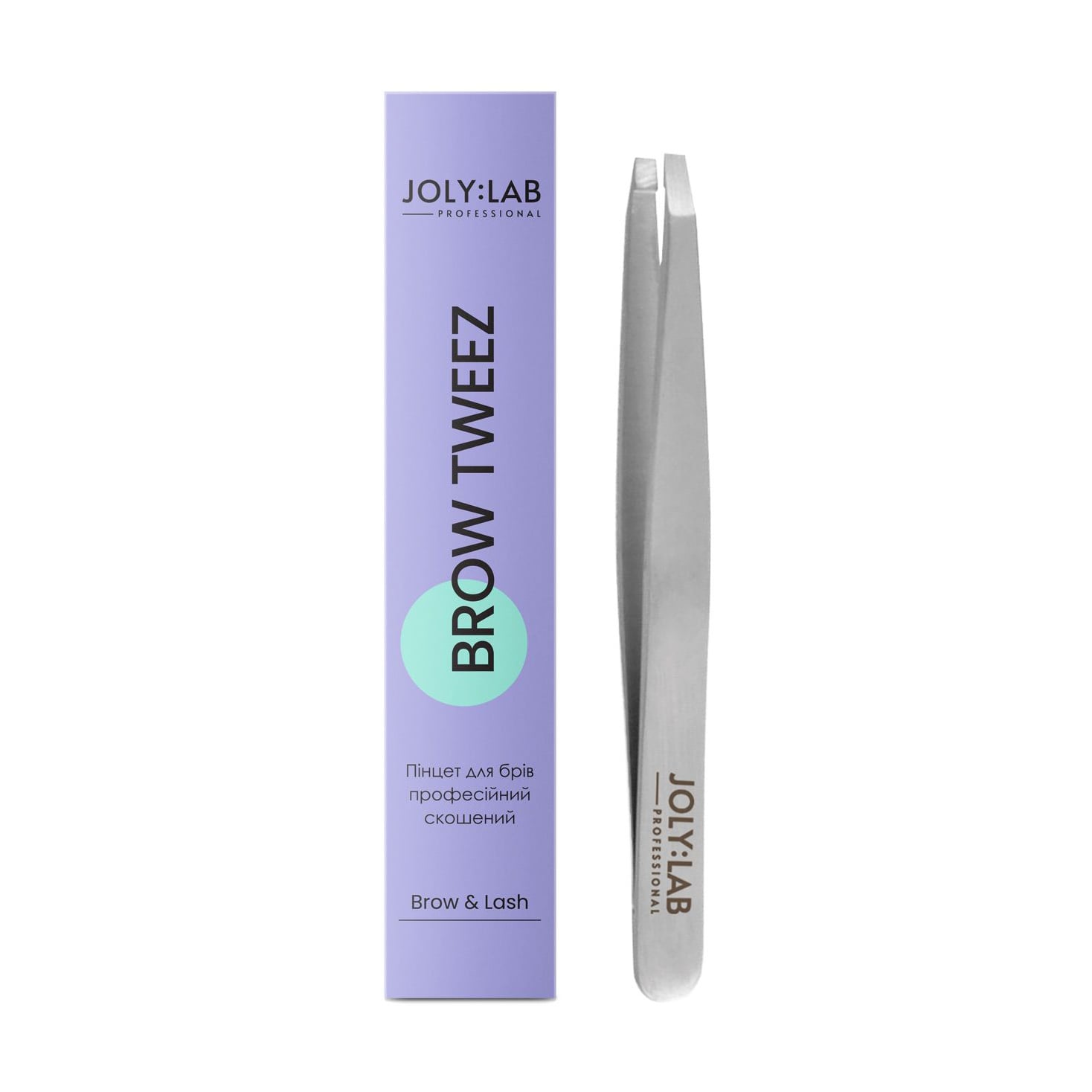 Пінцет для брів Joly:Lab Brow &amp; Lash професійний, скошений